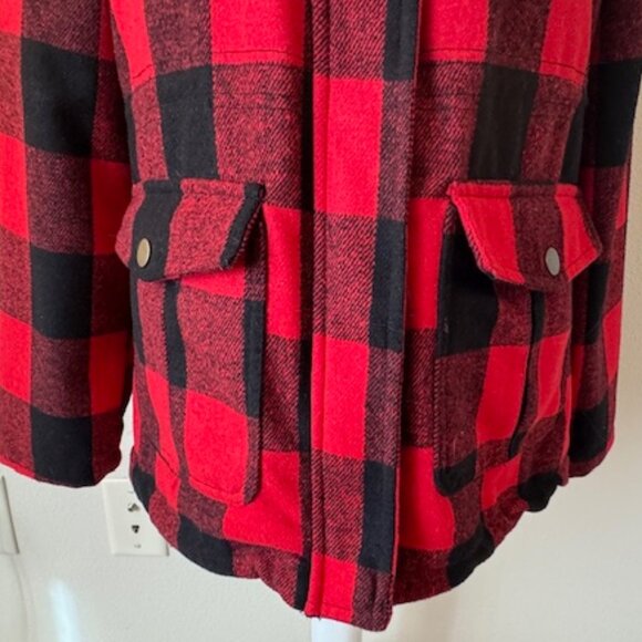 Rue 21 Buffalo Plaid Anorak Jacket - Women's Medium - Picture 12 of 15
